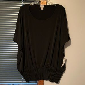 Chico’s Black Oversized Top